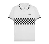 Lambretta Polo bicolore, blanc/noir, XXL