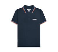 Lambretta Polos à pointes pour homme, Bleu marine/bleu/citrouille, L