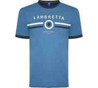 Lambretta SS9821 Target Ringer T-shirt à col rond Bleu foncé, noir foncé, XL