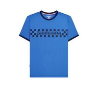 Lambretta T-shirt rétro à col rond bicolore pour homme, Bleu foncé/bleu marine, M
