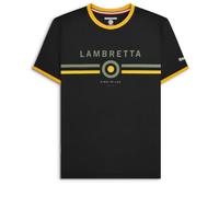 Lambretta T-shirt Ringer pour homme, noir/or, XL