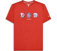 Lambretta T-shirts rétro avec logo casque pour homme, Rouge, XXL