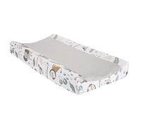 Lambs & Ivy Jungle Friends Housse de matelas à langer douce, chaude et confortable Motif safari Gris