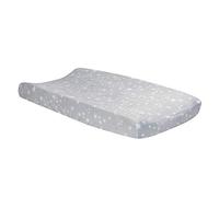 Lambs & Ivy Milky Way Housse pour matelas à langer Motif étoiles Gris/blanc