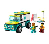 LEGO Set de construction 60403 - L'ambulance de secours et le snowboardeur - Lego City - Neuf