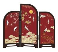 Lamdbao Paravent Miniature Rétro À 3 Panneaux, Style Chinois-français, Idéal pour Décoration Intérieure Les Idées Feng Shui.