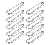 LAMDNL Lot de 10 épingles à nourrice robustes avec 5 trous pour couvertures, jupes, tissus tricotés