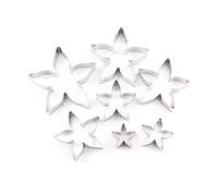 LAMDNL Lot de 7 emporte-pièces en forme de rose pour décoration de gâteaux, chocolat, fondant, fleurs gumpaste - Acier inoxydable poli/anti-adhésif