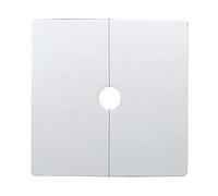 LAMDNL Plaque de couverture autocollante à bride fendue carrée décorative pour climatisation, bouchon anti-poussière - Blanc