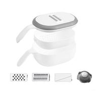 Lame 3/6 pour coupe-légumes en acier inoxydable avec panier de vidange, hachoir multifonction et trancheuse à fruits pour une coupe lisse (blanc 3)