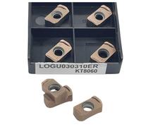 Lame À Avance Rapide Fraise Double Face En Alliage Dur De Fraisage MFH03R Moulage Acier Inoxydable Plaquettes de Carbure CNC(LOGU030310ER KT8060)