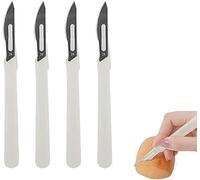 Lame A Pain,Couteau à Pain,Lame Boulanger à Long Manche,Boulanger Slashing Outil,Lame Boulanger,4PC DIY Graver des Motifs de Pain Pour Diy Graver Des Motifs De Pain PâTe Et Bretzel Outil De Coupe