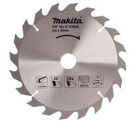 Makita Lame carbure pour scie circulaire D-03925 Ø 235 mm 20 dents Bois standard