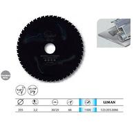 Lame circ. céra-métal D. 355 x Al. 30 mm. x 66 dents. Pour Métaux - 123.355.3066 - Leman