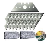 Lame Cutter Trapeze pour Cutter - 20 Lames Trapézoïdales 52 x 19 x 0,6 mm avec Boîte de Rangement et 2 Doigts de Protection, Lames de Rechange Universelles pour Couteaux de Bricolage et Sécurité