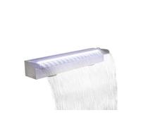 vidaXL Lame d'eau rectangulaire à LED 60 cm en acier inoxydable pour piscine