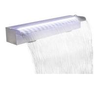 Lame d'eau rectangulaire à LED 60 cm en acier inoxydable pour piscine