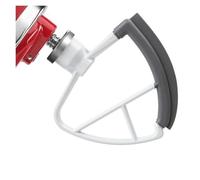 Lame de batteur à bord flexible avec bords en silicone flexible, compatible avec KitchenAid, accessoires de mélangeur à tête inclinable de 4,5 à 5 l (mélange 2)