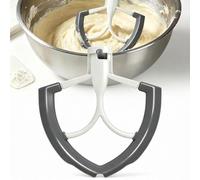 Lame De Batteur Avec Racleur En Silicone, Compatible Avec Les Robots Pâtissiers À Plateau Relevable De 7 Pintes, Lavable Au Lave-vaisselle, Pale De Mélange En Aluminium, Accessoire De Mélange