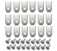 Lame de coupe de tondeuse à gazon en acier inoxydable, 18/30 pièces, avec Kit de vis de remplacement pour Husqvarna Automower/Gardena, pièce de tondeuse à gazon robotisée-18pcs Silver