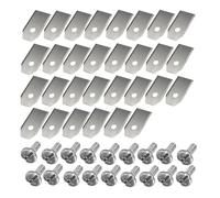 Lame de coupe de tondeuse à gazon en acier inoxydable, 18/30 pièces, avec Kit de vis de remplacement pour Husqvarna Automower/Gardena, pièce de tondeuse à gazon robotisée-30pcs Silver