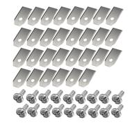 Lame de coupe de tondeuse à gazon en acier inoxydable,avec Kit de vis de pour Husqvarna Automower/Gardena,pièce de tondeuse à gazon robotisée - Type 30pcs Silver