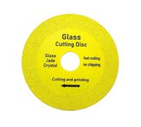 Lame de coupe diamant de qualité supérieure pour verre - Disque de scie à meuler 100/115/125 mm pour coupe de céramique et de marbre (jaune, 125 mm)