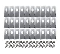 Lame de coupe pour tondeuse à gazon en acier inoxydable, 18 à 90 pièces, avec kit de vis, remplacement pour accessoires de tondeuse à gazon Dreame 18PCS Gold