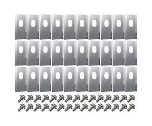 Lame de coupe pour tondeuse à gazon en acier inoxydable, 18 à 90 pièces, avec kit de vis, remplacement pour accessoires de tondeuse à gazon Dreame 12PCS Gold