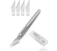 Lame de couteau Scalpel Knife Scalpel incl. 10x lames de rechange Couteau de bricolage & de sculpture (1-St., incl. 10 lames de rechange), avec boîte de rangement