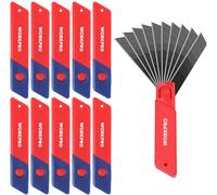 WORKPRO Lot de 100 Lames de Cutter 18mm, Lames Sécables en SK5 avec Distributeur, Épaisseur: 0,5mm, Longeur: 100mm