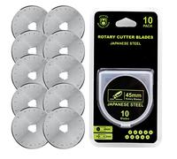 Lame de Cutter Rotatif 45 mm (Lot de 10) Compatible avec le Cutter Rotatif, le Cutter Rotatif, le Cutter Rotatif, les Accessoires de Couture et de Quilting