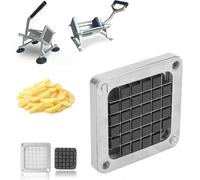 Lame de Découpeuse Manuelle de Acier Inoxydable, Assemblage de Lames et Bloc Poussoir, Lame de Rechange pour Coupe Frites pour Concombre Aubergine Carotte (12mm)