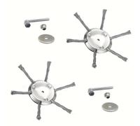 Lame de désherbant, tête de débroussailleuse en fil d'acier pour désherbeur, tête de débroussailleuse en fil d'acier, 1/2 pièces, double taille FANJUN-AMTECH (0,5 mm-6 têtes de lame-2 pièces)