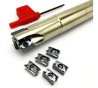 Lame de fraisage à alimentation rapide, en alliage dur, pour tour tournant acier inoxydable, fraise double face, 10 pièces, LNMU110408 Plaquettes de Carbure CNC(110408 LD930,LN11C20-20-120-3T)