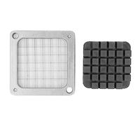 Lame de -frites commerciale en acier inoxydable, machine de dé manuelle de pommes de terre pour concombre, aubergine, carotte, outil de cuisine durable et efficace de qualité (12mm)