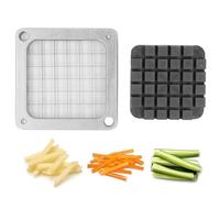 Lame de -frites, hachoir manuel de rechange pour machine de dé de pommes de terre en acier inoxydable commercial avec bloc poussoir pour carottes (12mm)