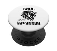 L'âme de la Savane (Lion) PopSockets PopGrip Adhésif