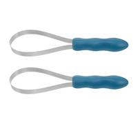 Lame de Mue Dentelée Double Face avec Poignée Ergonomique pour Chevaux | Acier Inoxydable et Pvc, Retire Poils Morts et Débris, pour Pâturages et Écuries, Usage Chevaux et Bovins