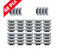Lame de rasoir de rechange Gillette Mach 3, neuve, authentique, en acier inoxydable, tranchante, 3 couches, pour rasoir de sécurité manuel. 4 Pcs