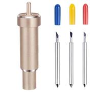 Lame de Rechange et Boîtier de Coupe Profonde, Deep Cut Lame 30/45/60 Degrés Lames de Coupe Fine Accessoires Compatibles avec Cricut Explore Air/Air 2/Maker 3, Doré Taille Unique
