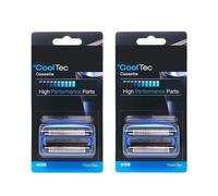 Lame De Rechange For Rasoir À Cassette Braun BN40B CoolTec, Peigne De Précision, Cadre Bleu, Compatible Avec CT2s, CT2cc, CT4S, CT4cc, CT5cc(2pcs)