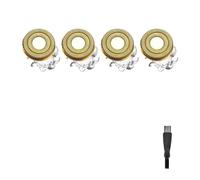 Lame De Rechange For Tête De Rasoir, Compatible Avec Le Crâne, Compatible Avec Pitbull, Lame De Rechange Gold PRO For Rasoir 4 Têtes, Accessoires De Rasoir(Gold 4 pcs 1 set)
