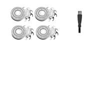 Lame De Rechange For Tête De Rasoir, Compatible Avec Le Crâne, Le Rasoir, Compatible Avec Pitbull, Lame De Rechange For Rasoir Gold PRO 4 Têtes De Rasoir Lames De Rasoir(Silver 4 pcs 1 set)