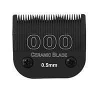 Lame de rechange noire détachable for tondeuse for chiens et chats, compatible avec Andis, AG, AGC, AGP, AGRC et Wahl, série KM10.(OOO(0.5mm))