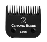 Lame de rechange noire détachable for tondeuse for chiens et chats, compatible avec Andis, AG, AGC, AGP, AGRC et Wahl, série KM10.(2(6.3mm))