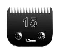 Lame de rechange noire détachable for tondeuse for chiens et chats, compatible avec Andis, AG, AGC, AGP, AGRC et Wahl, série KM10.(15(1.2mm))