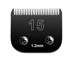 Lame de rechange noire détachable for tondeuse for chiens et chats, compatible avec Andis, AG, AGC, AGP, AGRC et Wahl, série KM10.(15(1.2mm))