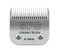 Lame de rechange professionnelle en céramique détachable for tondeuses à gazon for chiens, compatible avec les modèles Andis, AG, AGC, AGP, AGRC, AGCL et Wahl, séries KM2, KM5 et KM.(5FC(6.3mm))