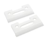 Lame de Rechange Réglable Professionnelle #2161 - Lame Couteau Mobile en Céramique Zircone - Compatible avec Tondeuses à Cheveux Wahl 5 Star Series Senior Magic Clip 8148/8504/1919 (Blanc, 2)